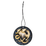 Imbolc Dragon Pine Scented Air Freshener features enchanting dragon artwork and a refreshing pine scent in a compact size.