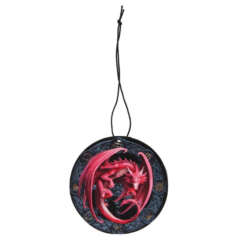 6 x air freshener with Lammas dragon artwork by Anne Stokes, scented with harvest bread fragrance, perfect for home decor.
