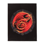 Canvas plaque by Anne Stokes featuring a vibrant Beltane dragon design, ideal for mystical home decor and spiritual inspiration.