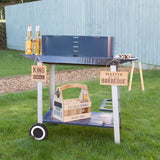 Square hanging sign with 'King of the Kitchen' phrase, ideal for grilling enthusiasts and stylish kitchen decor.