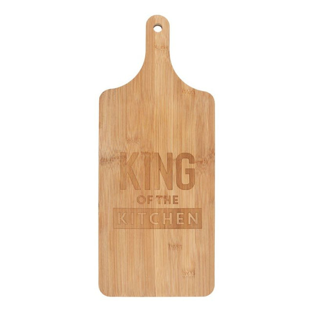 Handcrafted bamboo chopping board, 46x19 cm, ideal for food prep and serving, perfect Father's Day gift for culinary enthusiasts.