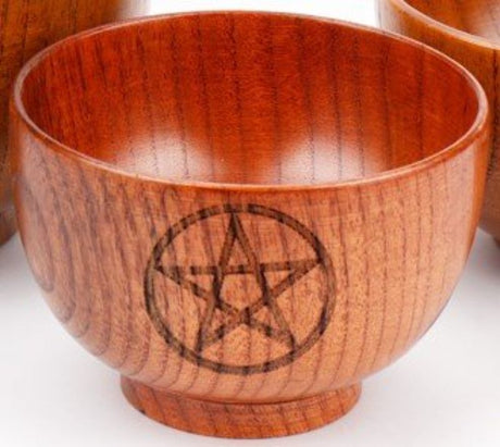 Enchanting pentacle bowl measuring 11.5cm, perfect for rituals, spell work, or as a decorative piece for sacred spaces.