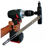 EDMA Nibbler: versatile metal cutter attachment for drills, cuts up to 1.2mm sheet metal, features replaceable punch and die.