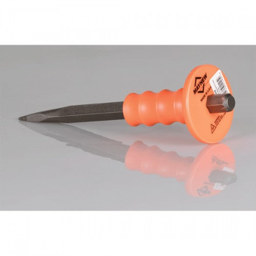 MAYHEW Cold Chisel 300*25mm with rust prevention, rugged design, for precision cutting and shaping in engineering tasks.