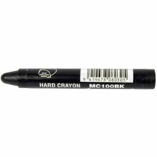 High-quality black crayon marking tool for timber and steel, featuring waterproof, non-toxic, and lightfast properties.