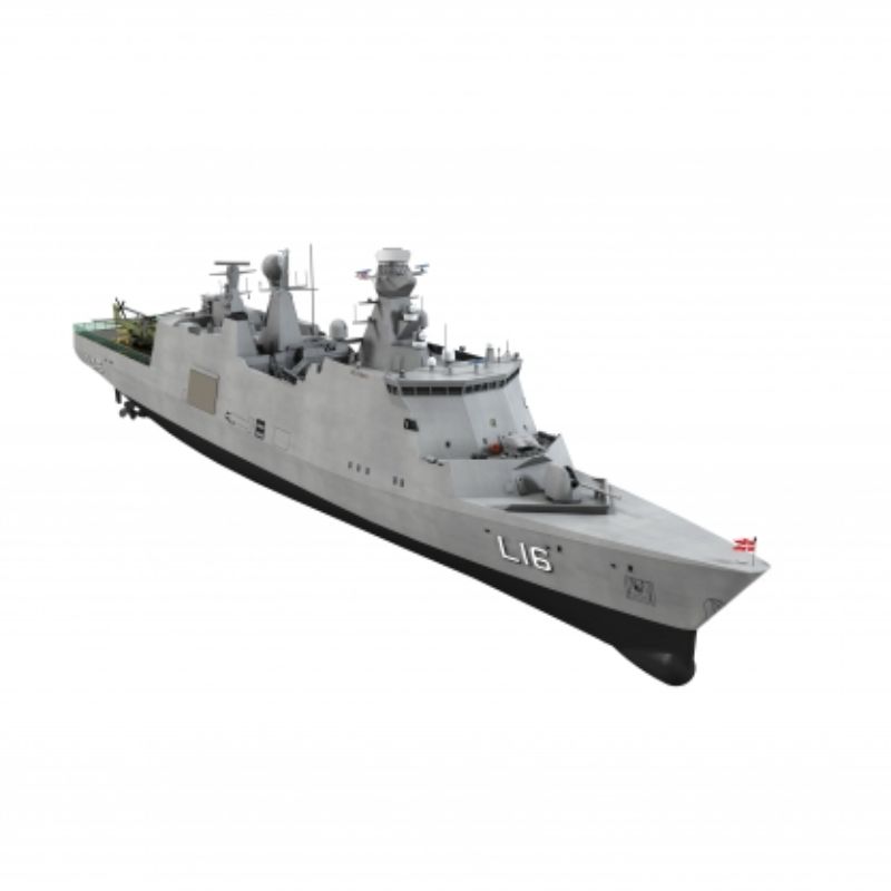 Wooden Ship model kit - cRCC 1/100 Absalon, showcasing intricate details of a 138m command and support ship for enthusiasts.