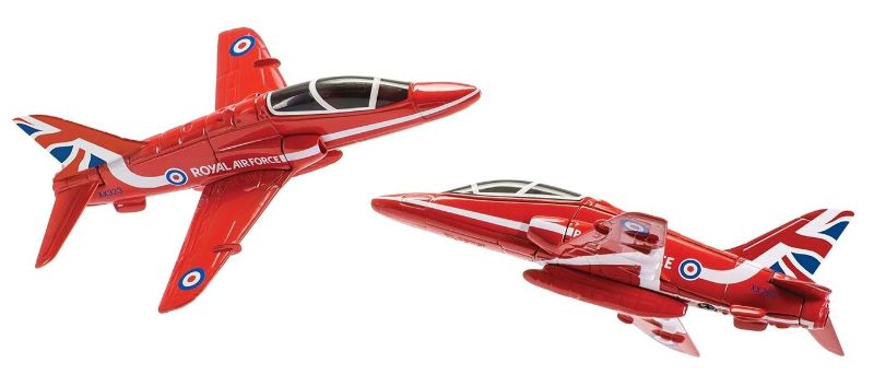 Diecast Red Arrows Synchro twin pack featuring detailed models, perfect for collectors and aviation enthusiasts.