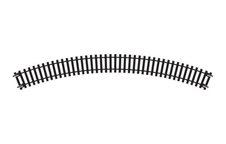 Hornby 1st Radius Double Curve track piece for 1/76 scale model trains, enhancing layout with tight, smooth curves.