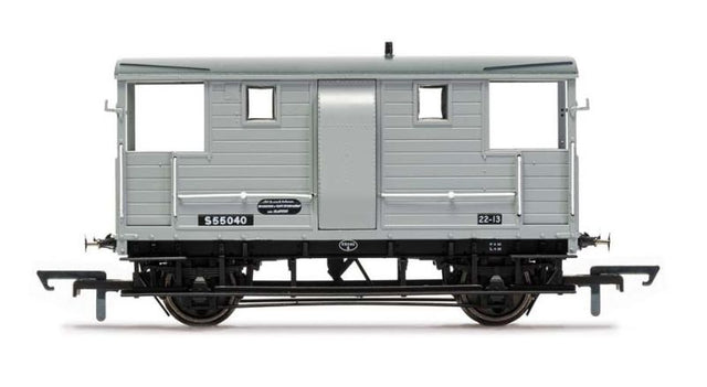 Hornby BR 24T Diag Goods Brake Van in 1/76 scale, detailed model for vintage railway layouts and collectors.