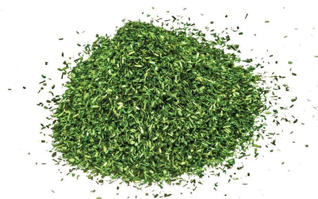 Dark green scatter material for model trains and dioramas, mimicking lush grass and foliage for realistic landscapes.