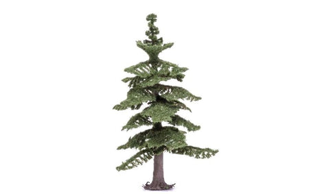 Realistic Hornby Medium Nordic Fir Tree for model railways, perfect for adding lush forest scenery to miniature landscapes.