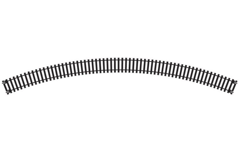 Hornby 4th Radius Double Curve track for model trains, enhancing layouts with smooth turns and durable design.