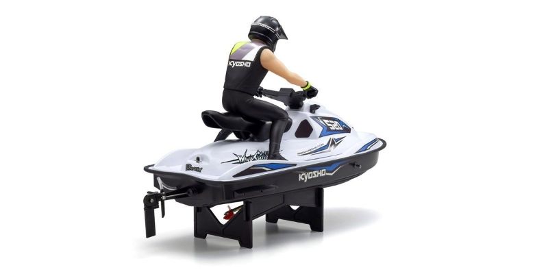 Remote-controlled water bike with a sleek design, 24 km/h speed, and powerful motor for thrilling aquatic adventures.