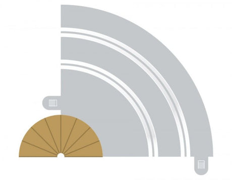 Slot Car - R1 Borders Inner 2: Two 180-degree inner borders for Scalextric tracks, enhancing compact racing layouts.