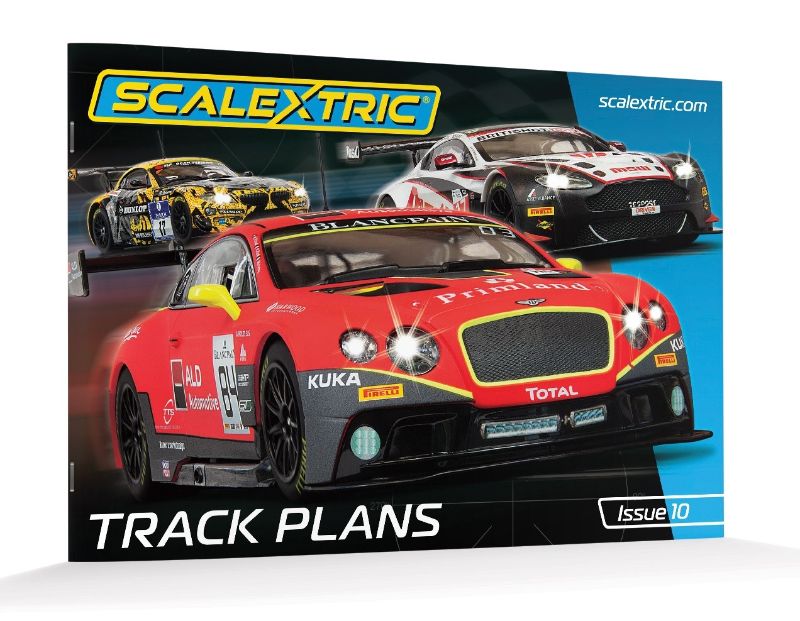 "Scalextric Track Plans Book featuring customizable track designs for enhancing your slot car racing experience."