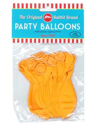 Vibrant orange helium balloons, pack of 12, perfect for festive decorations and celebrations.