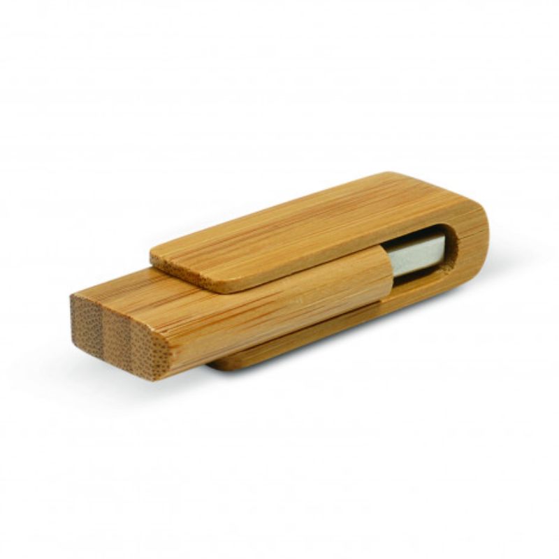 Eco-friendly bamboo flash drive set of 3 with 4GB memory, stylish design, and USB 2.0 compatibility.