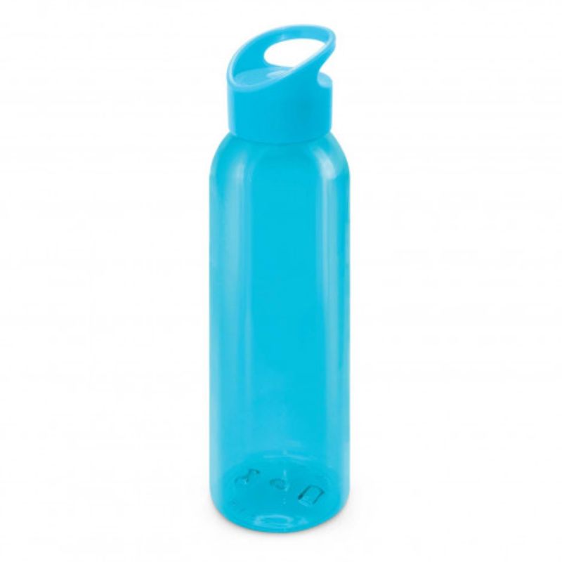 Set of 6 light blue 700ml Tritan bottles with screw-on lids and carry handles, BPA-free and ideal for hydration on the go.