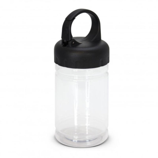Clear and black carabiner tubes with screw-on lids, perfect for storing small items securely while on the go. Set of 12.