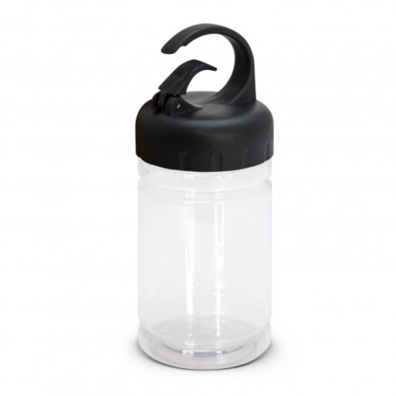 Clear and black carabiner tubes set of 12, perfect for storing towels and small items with secure screw-on lids.