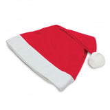 Set of 24 red and white Santa hats made from soft poly-felt, perfect for Christmas parties and winter celebrations.