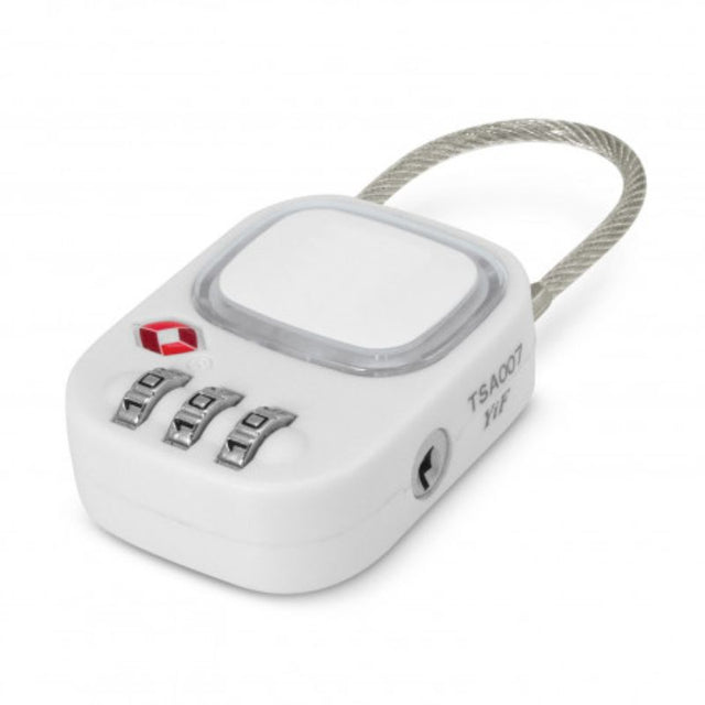 Clear TSA locks set of 3, designed for secure luggage travel and easy identification, featuring customizable combinations.