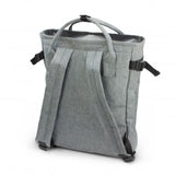 Extra-large grey tote backpack with zippered closure, padded straps, and versatile design for daily essentials and travel.