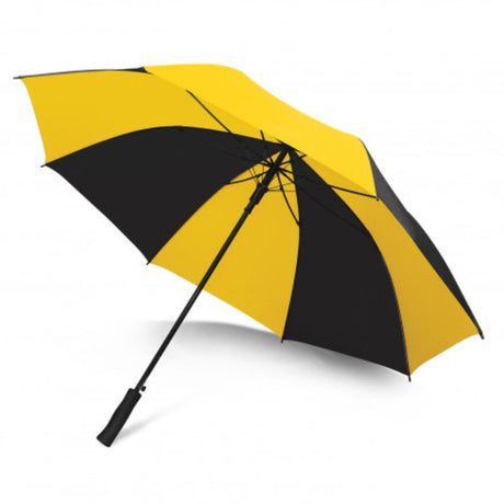 Sports Umbrella - Hydra in Black and Yellow with a durable, windproof design for reliable outdoor protection.