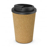 Set of 6 eco-friendly 350ml double wall cups with cork coating, shatterproof design, and splashproof lids for on-the-go use.