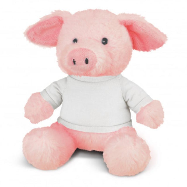 Set of 3 soft white pig plush toys, each 200mm high, ideal for cuddling, gifts, or imaginative play.