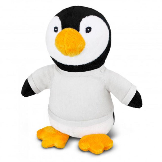 Three soft penguin plush toys in black, white, and orange, perfect for playtime, cuddles, or collection.