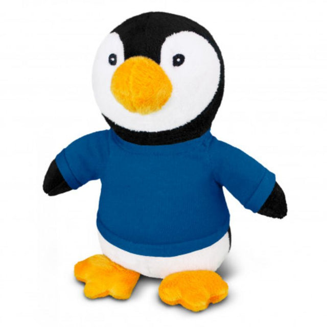Set of 3 plush penguins in black, white, orange, and dark blue, perfect for cuddling and home decor. Each measures 200mm.