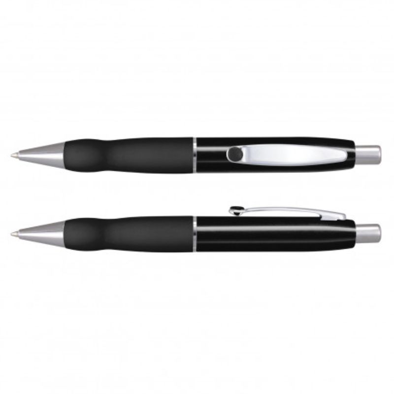 Set of 24 Turbo Classic Black pens with retractable brass barrel, soft grip, and premium ink for superior writing.