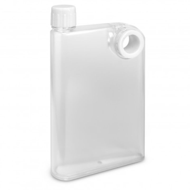 Set of 6 sleek, white frosted water bottles, 21.5cm tall, BPA-free, with secure lids and easy grip for on-the-go hydration.