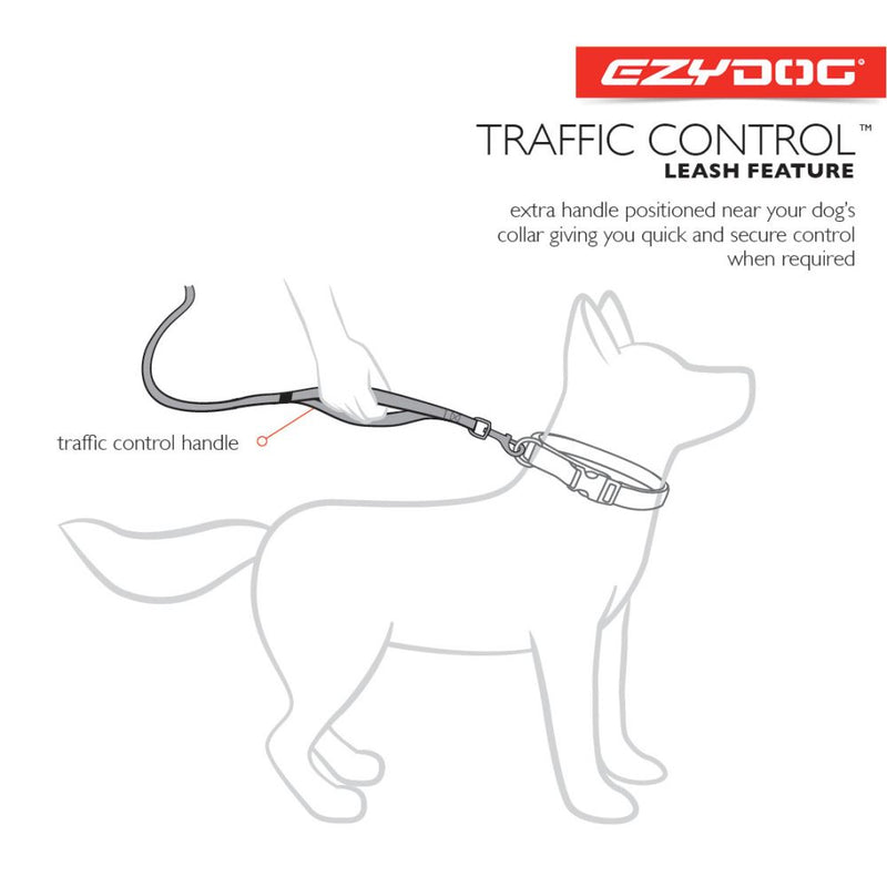 Dog Lead - Ezy Dog Zero Shock Leash - 120cm - Orange