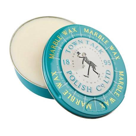 Marble Wax in a 150g tin, designed to protect and enhance marble surfaces with a lavender scent.