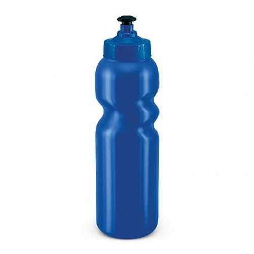 Set of 12 dark blue BPA-free 500ml drink bottles with leak-resistant sipper lids, perfect for hydration on the go.