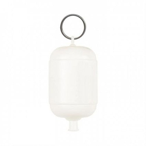 Set of 20 white floating key rings that keep keys afloat, ideal for boating and water activities.