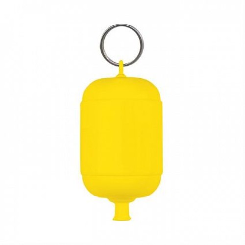Yellow floating key rings set of 20, designed to keep keys visible and buoyant while enjoying water activities.