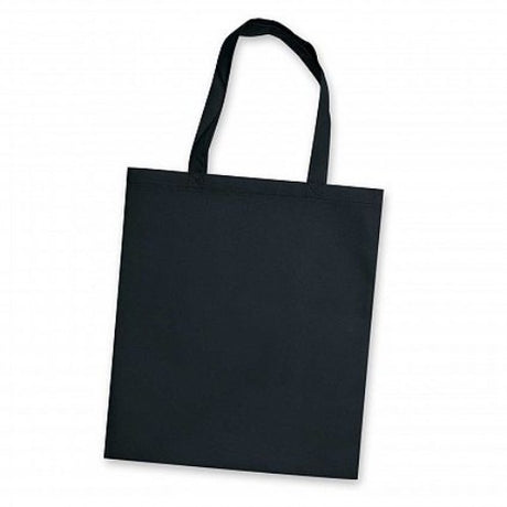 Set of 30 eco-friendly black tote bags, lightweight, durable, with long handles for easy shoulder carrying.
