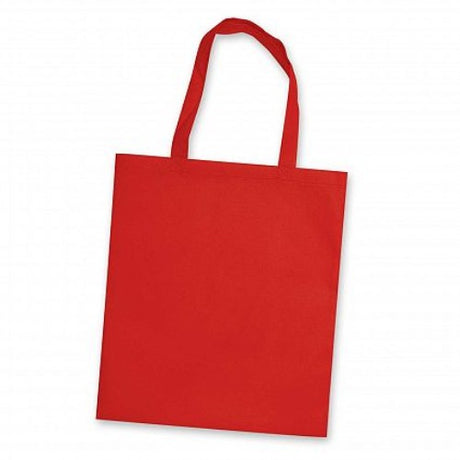 Set of 30 red Viva Tote Bags, eco-friendly, durable, 80gsm, with long shoulder handles, perfect for shopping and promotions.