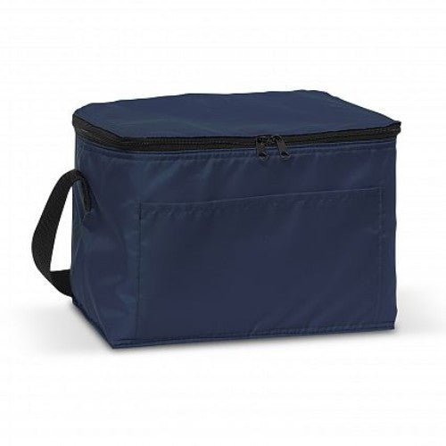 Navy Alaska Cooler Bags - Pack of 10, durable 210D polyester, 4.2L capacity, insulated, zippered closure, and front slip pocket.