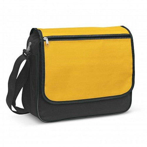 Soho Messenger Bag set of 3 in vibrant yellow, made from durable polyester with spacious storage, adjustable strap, and stylish design.