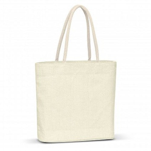 Carrera Jute Tote Bag set of 6 in white, eco-friendly with padded handles, spacious design for shopping and daily use.