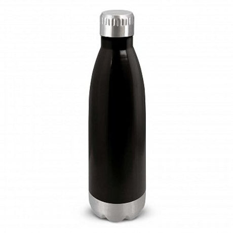 Sleek black 500ml vacuum insulated bottle keeping drinks cold for 24 hours or hot for 12, ideal for on-the-go hydration.
