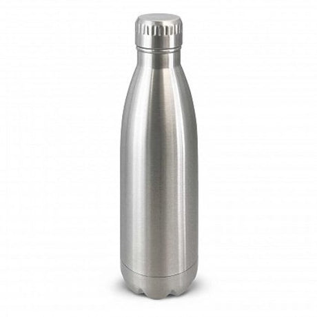 Silver Mirage Vacuum Bottle, 500ml, double wall insulated for 24h cold or 12h hot, stylish design in a black gift box.