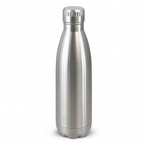 Silver Mirage Vacuum Bottle, 500ml, double wall insulated for 24h cold or 12h hot, stylish design in a black gift box.