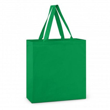 Eco-friendly Kelly Green Carnaby Cotton Tote Bag set of 10, durable, spacious, and perfect for shopping or branding.