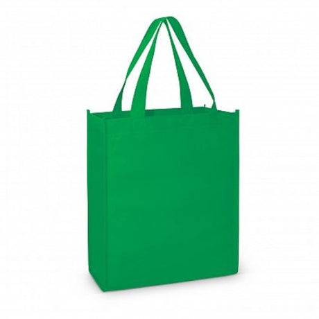 Vibrant Kelly Green Kira A4 Tote Bag set of 30, eco-friendly, perfect for carrying documents and stylish for promotions.