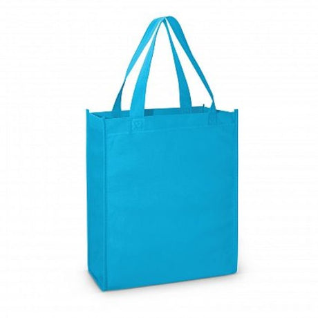 Bright Process Blue Kira A4 Tote Bag set of 30, eco-friendly, spacious for documents and books, perfect for events or promotions.